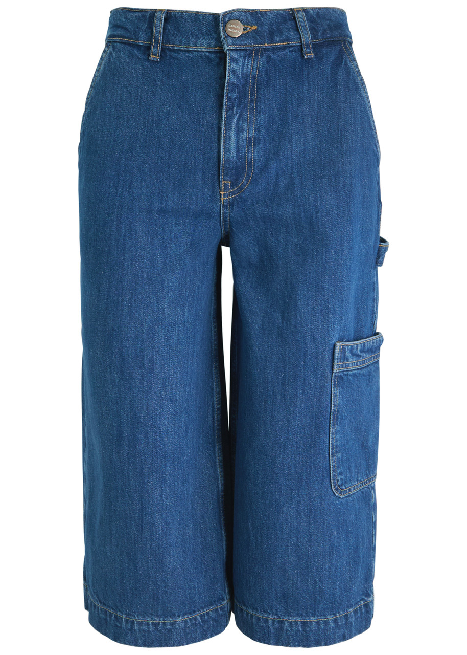 Damson Madder Iza Wide-leg Denim Culottes - 14 (UK14 / L)