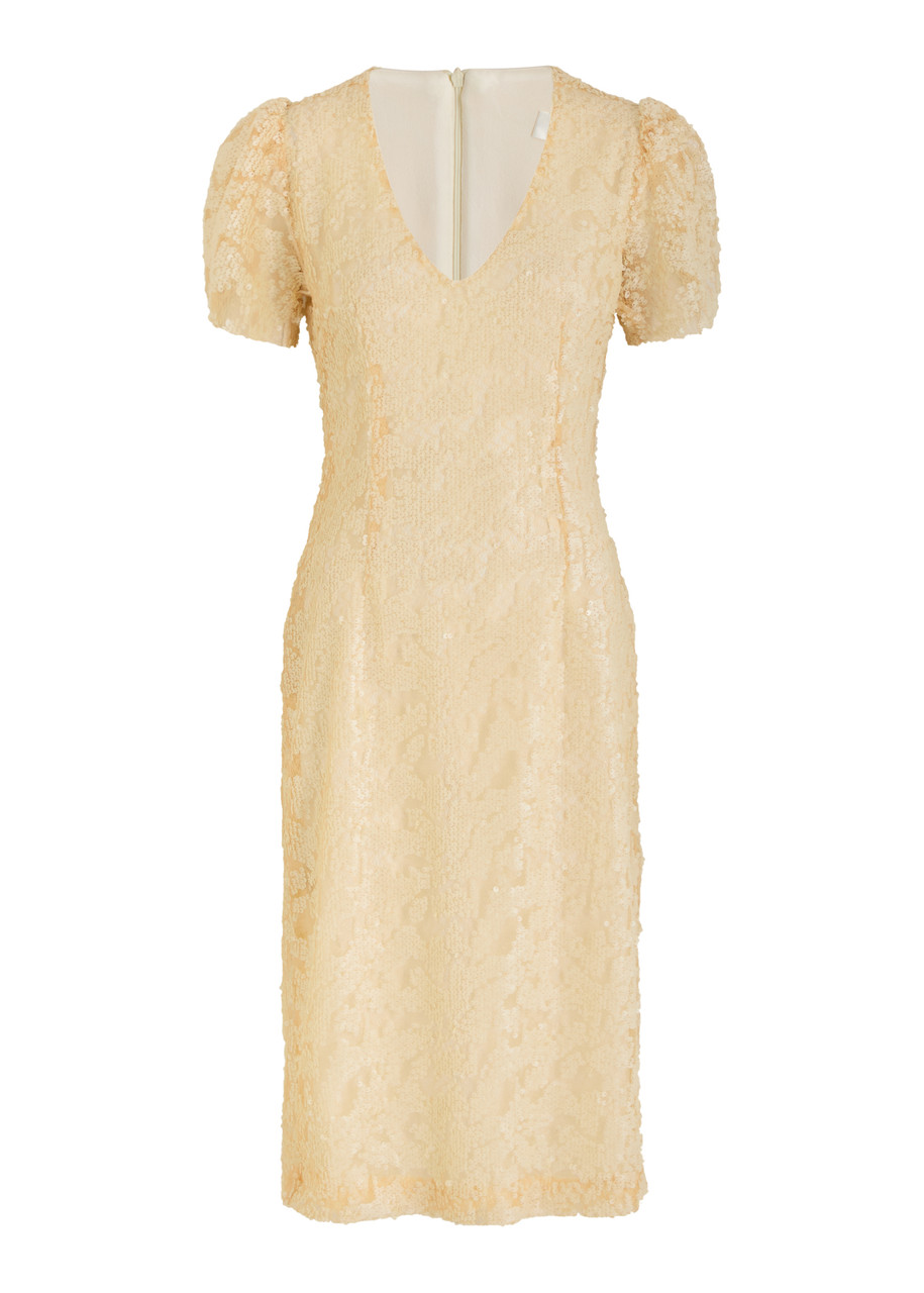 Luxe De Valentina Lucca Sequin-embellished Midi Dress