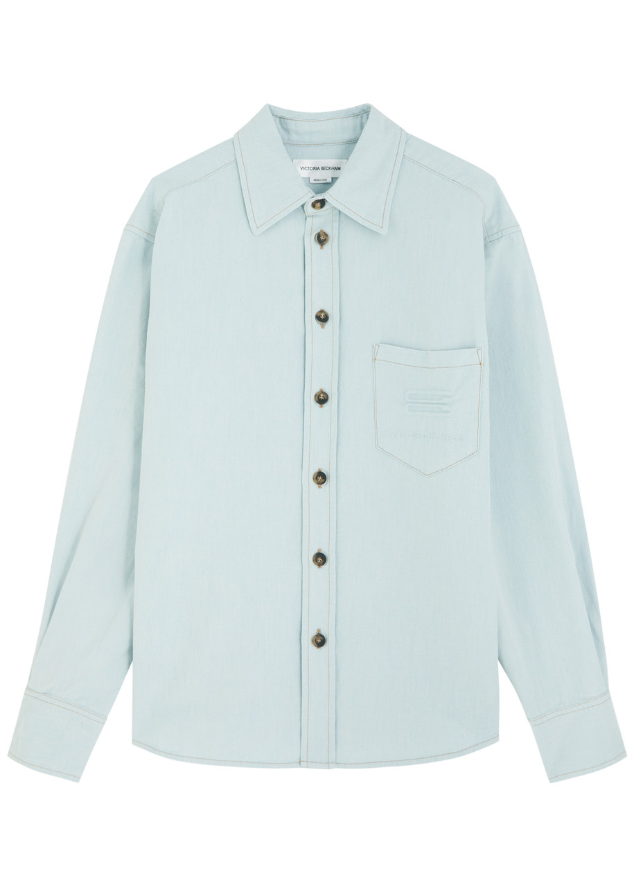 Victoria Beckham Logo Denim Shirt
