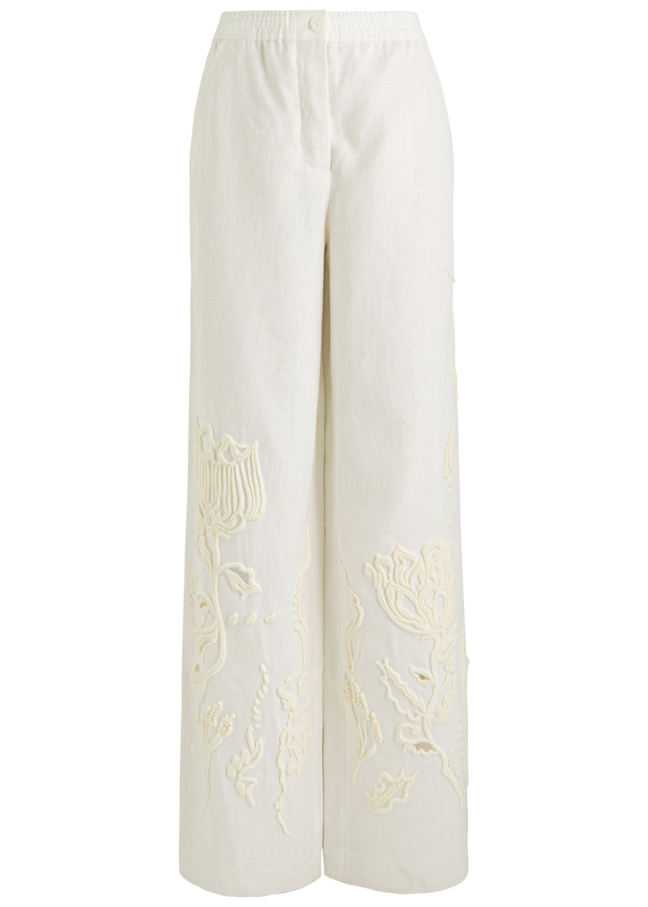 Dorothee Schumacher Embroidered Beauty Linen Pants