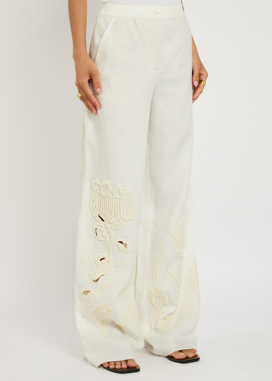 Dorothee Schumacher Embroidered Beauty Linen Pants