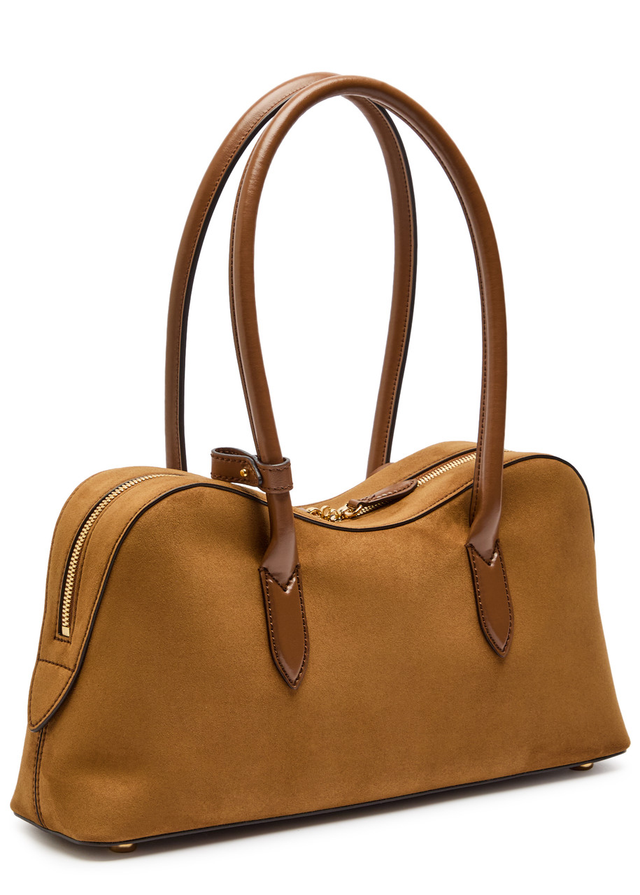 Stella Mccartney Womens Ryder Small Faux-suede Tote Bag Brandy In Brown