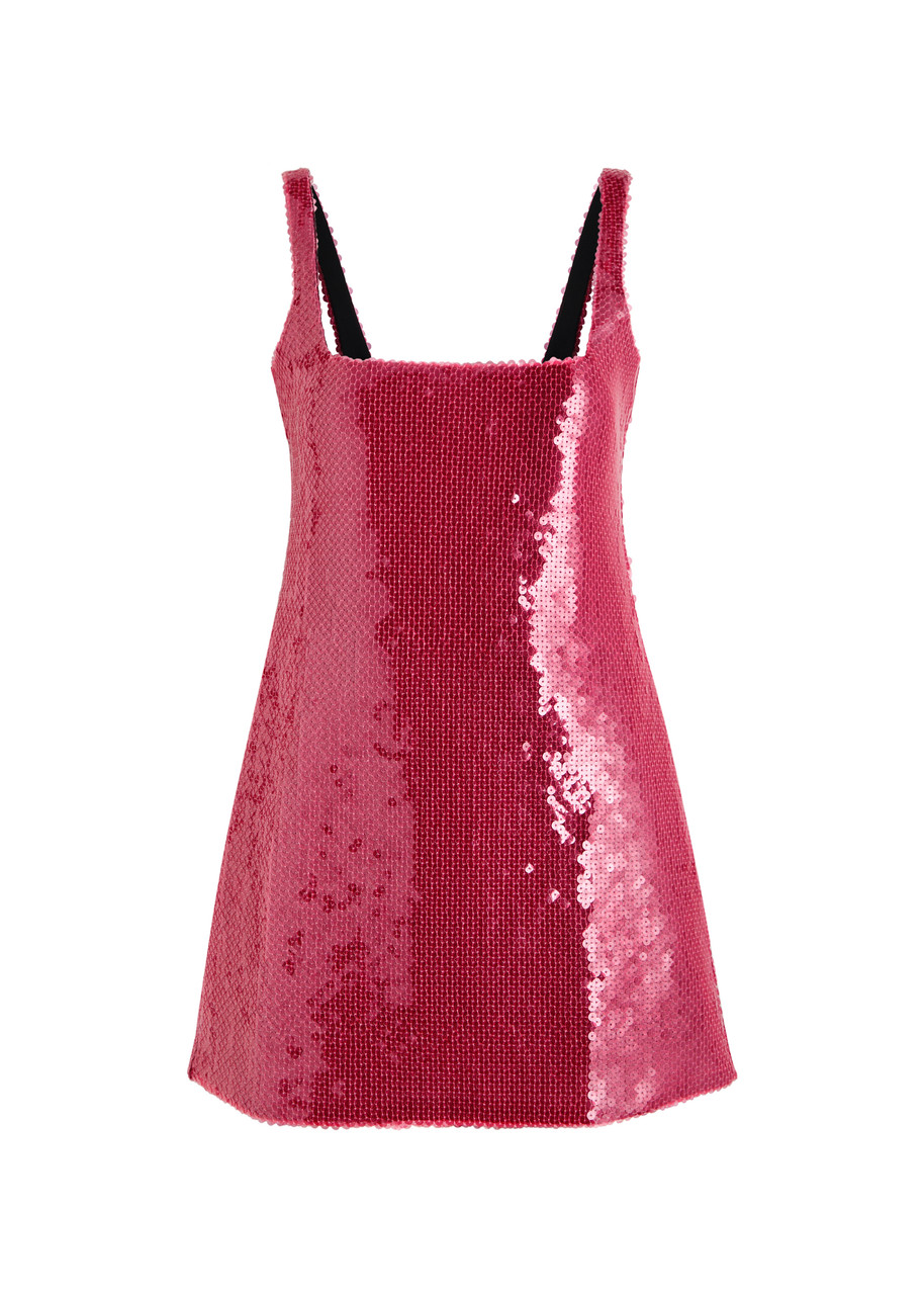 16 Arlington Sior Sequined Mini Dress - Coral - 12 (UK12 / M)