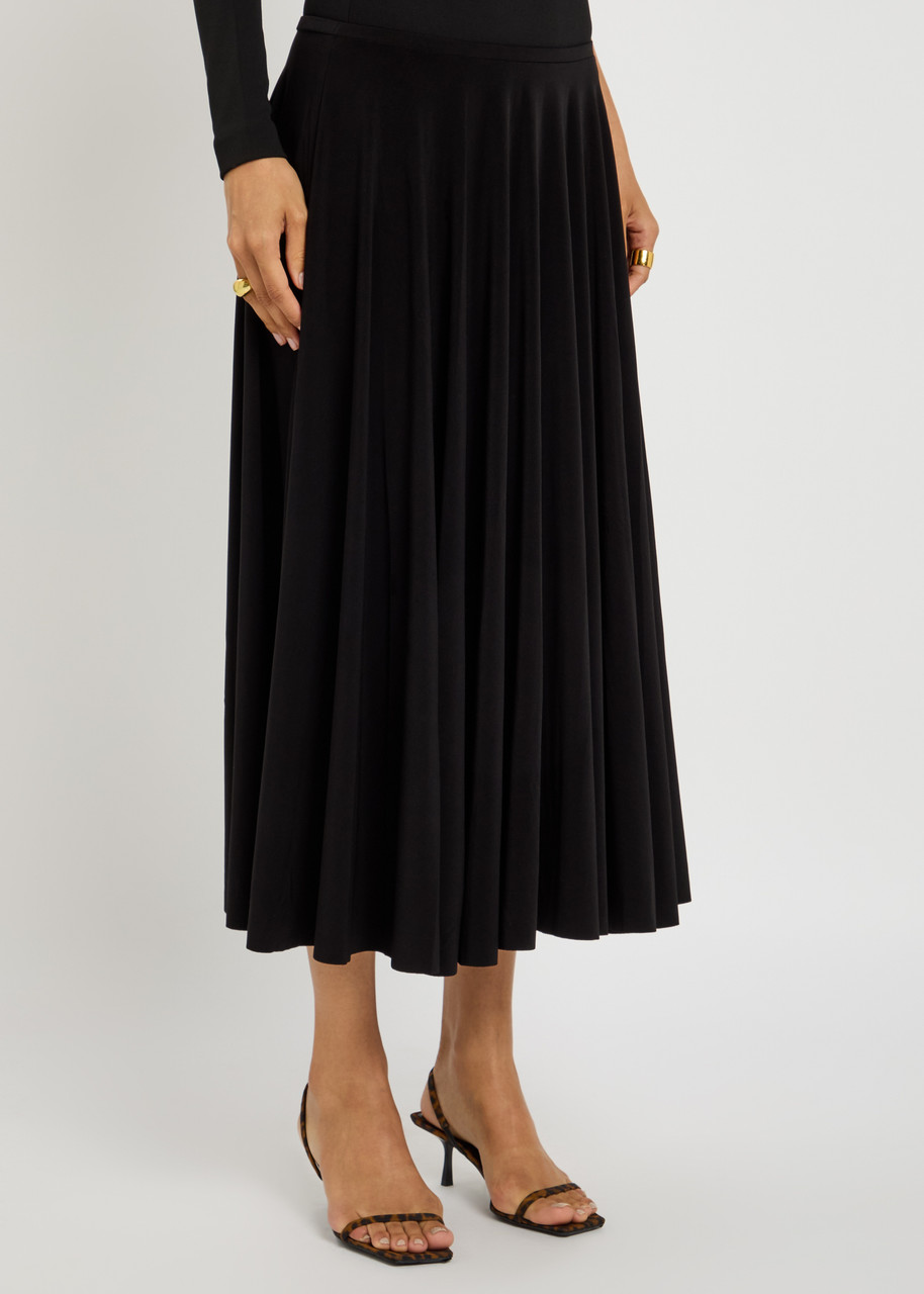 Norma Kamali Stretch-jersey Midi Skirt