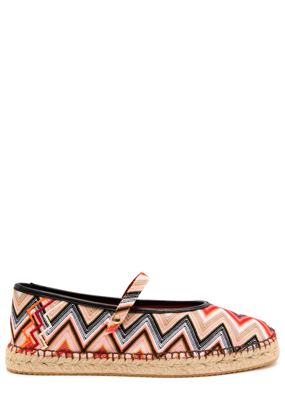 Missoni Lola Suede Espadrille Flats - Multicoloured - 40 (IT40 / UK7)