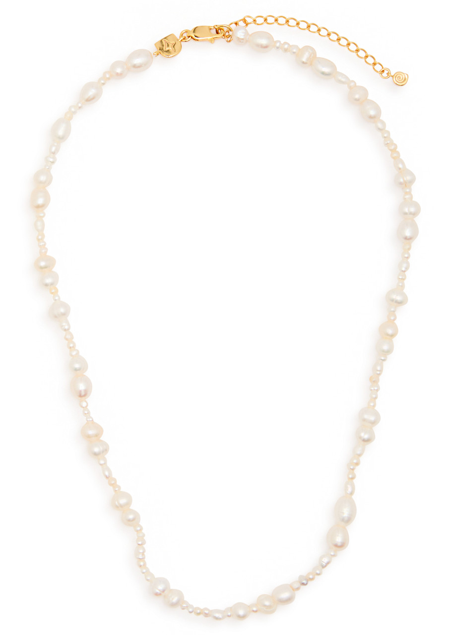 Astrid & Miyu Serenity Pearl-beaded 18kt Gold-plated Necklace