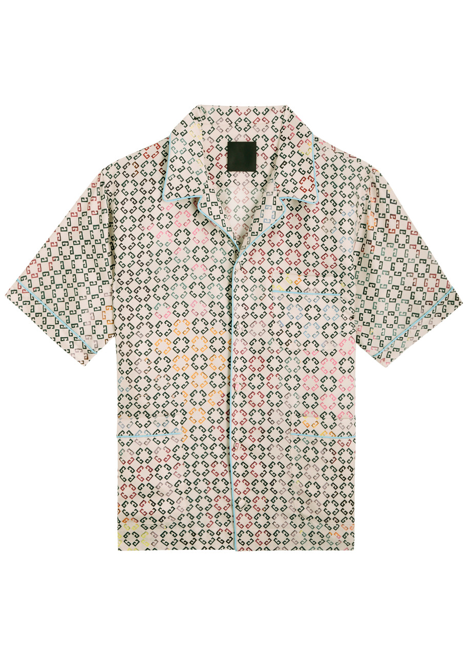 Givenchy Logo-intarsia Silk Pyjama Shirt