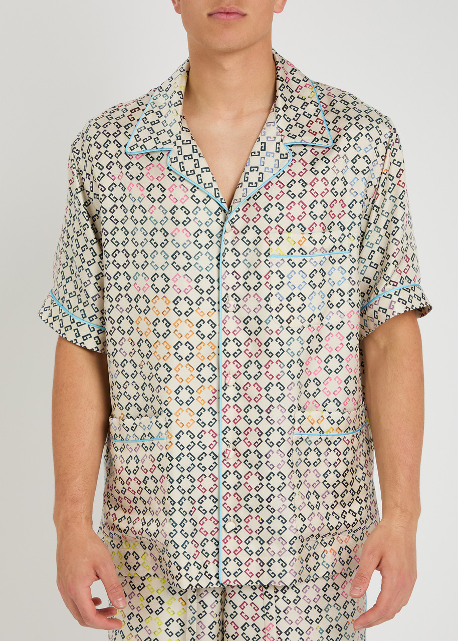 Givenchy Logo-intarsia Silk Pyjama Shirt