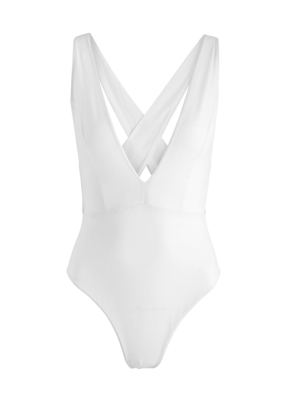 Max Mara Beachwear Cristel Plunge Halterneck Swimsuit