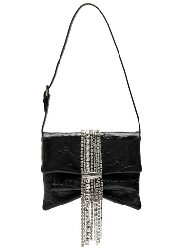 JIMMY CHOO Zandra crystal-embellished leather shoulder bag