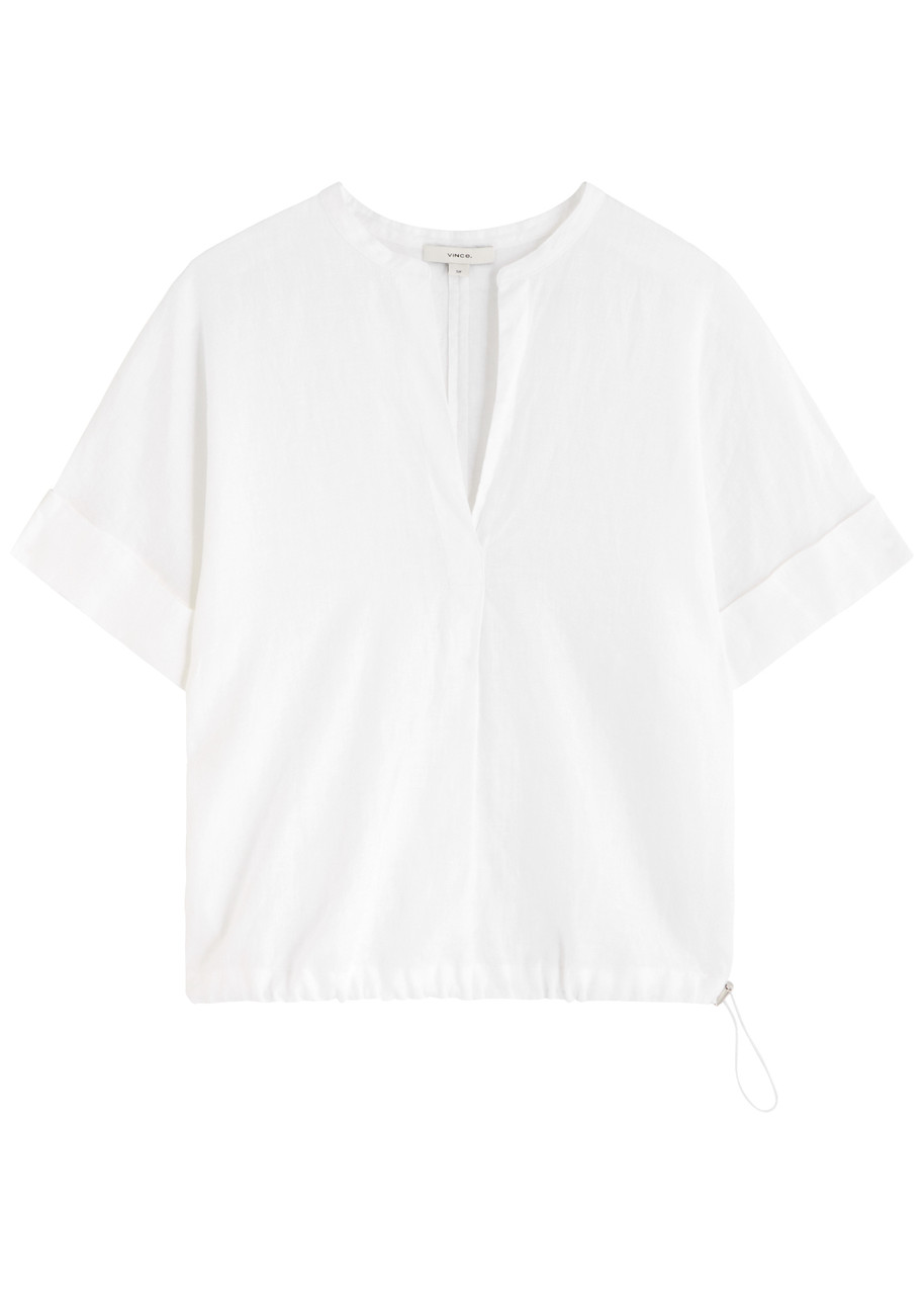 Vince Linen Blouse - White - M (UK12 / M)