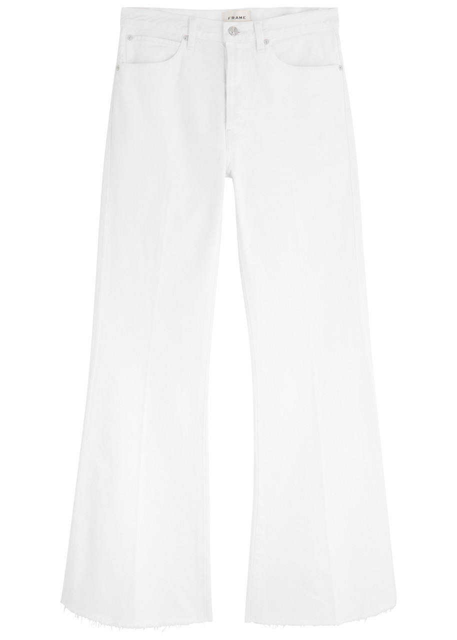 Frame The Lax Distressed Flared-leg Jeans