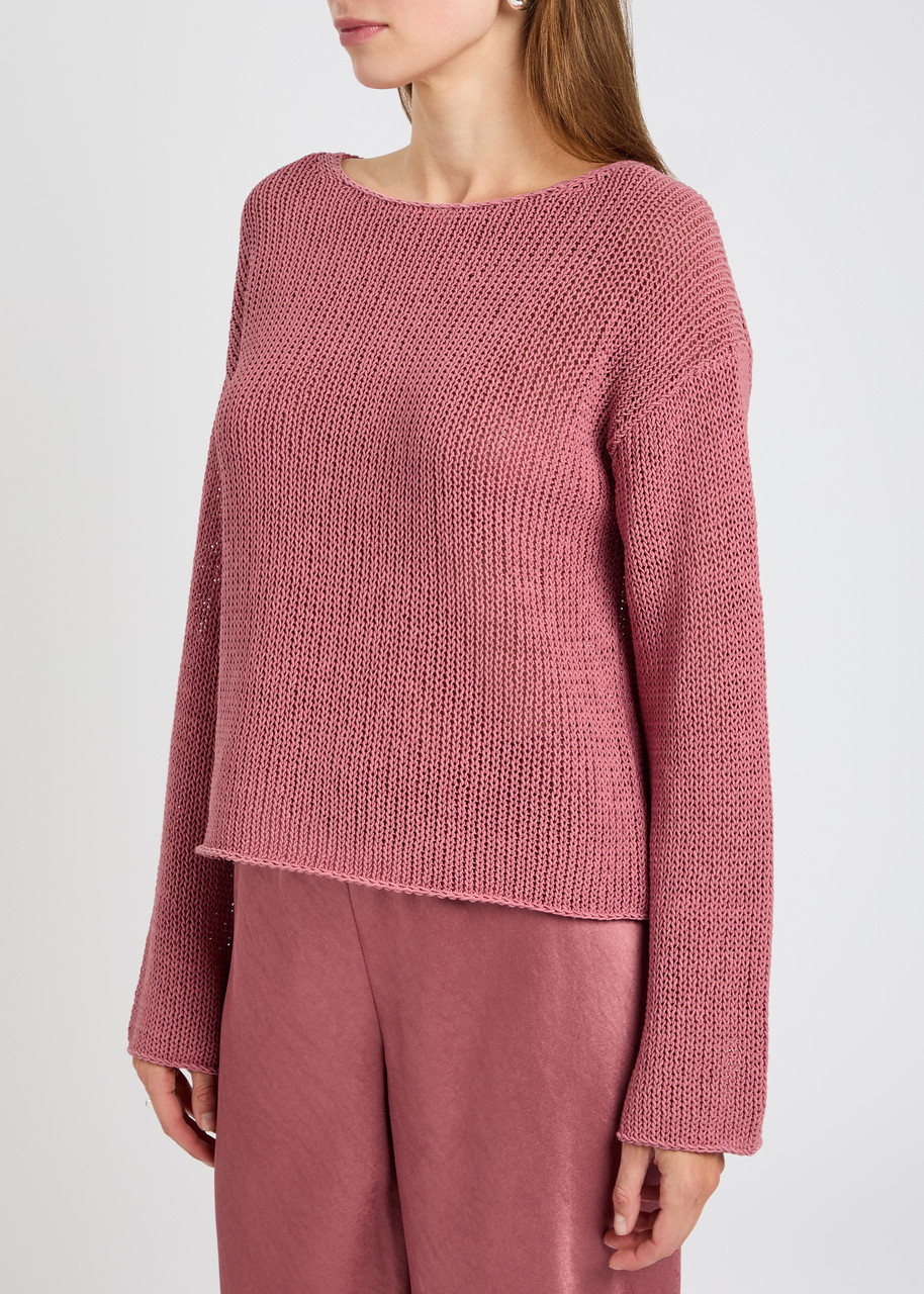 Vince Open Knit Boat Neck Sweater