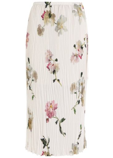 VINCE: Floral-printed chiffon midi skirt