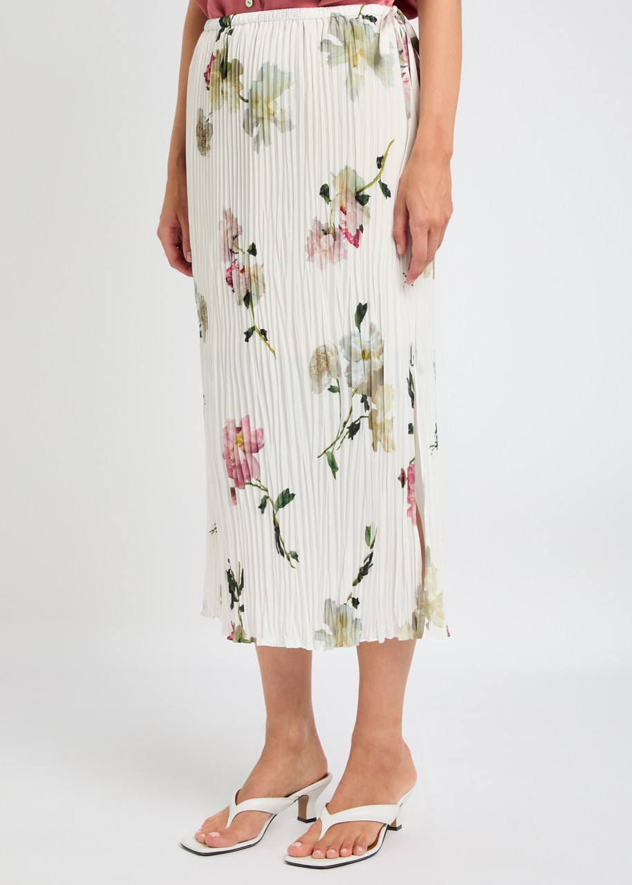 Vince Floral-printed Chiffon Midi Skirt