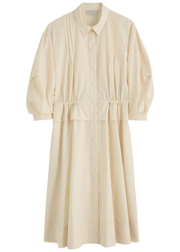 Moncler ドレス Pleated Cotton Midi Dress 関税込 Moncler Pleated Taffeta Midi Dress | Black | FARFETCH