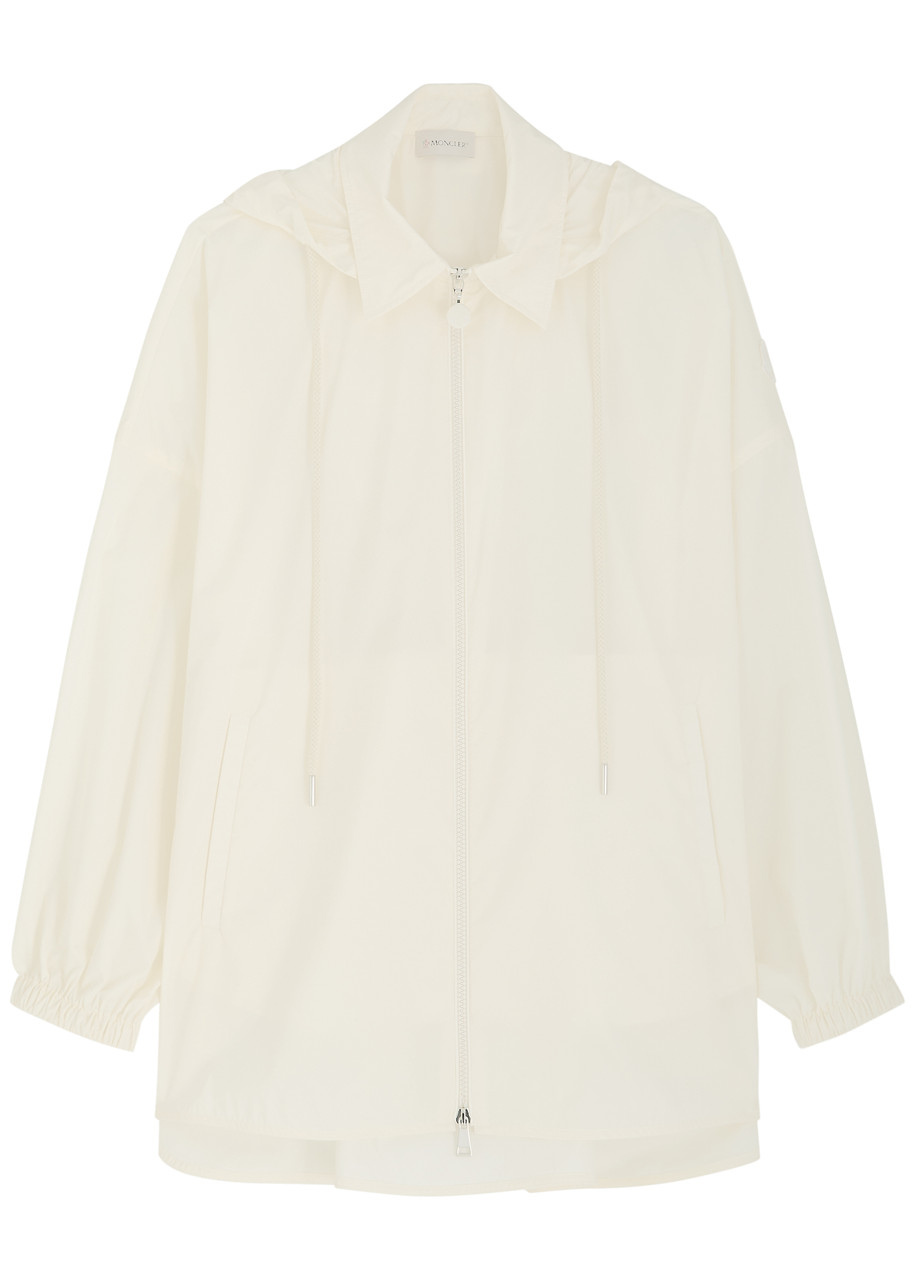 Moncler Hooded Shell Shirt In White