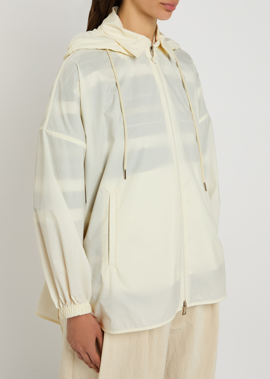 Moncler Hooded Shell Shirt In White