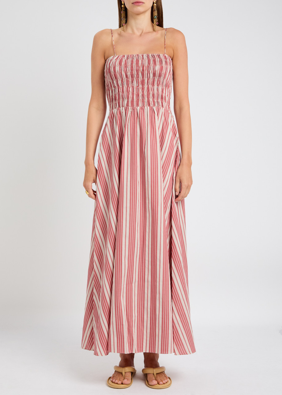Faithfull The Brand Lida Maxi Dress In Cherry Stripe