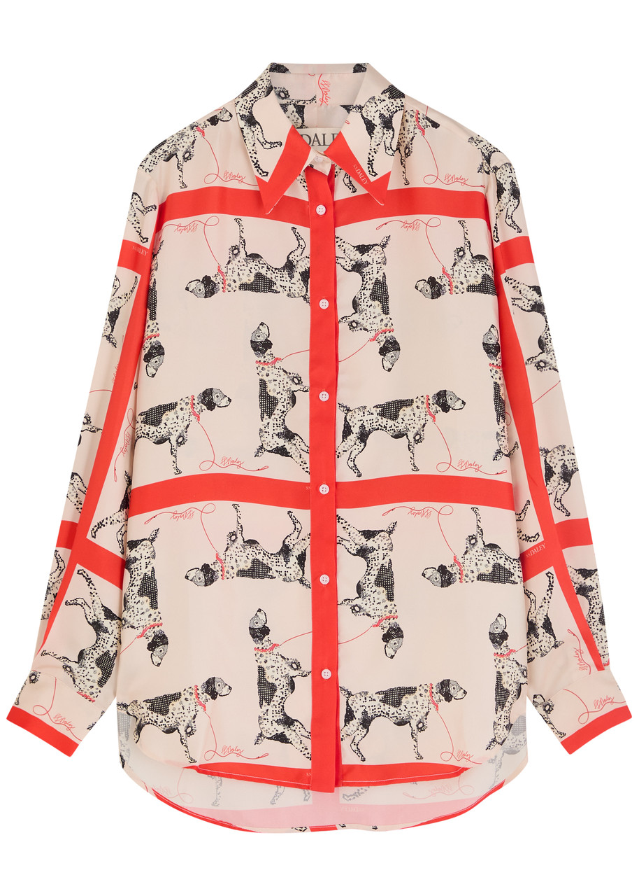 S.s. Daley Ss Daley Pointer Printed Silk Shirt In Neutral