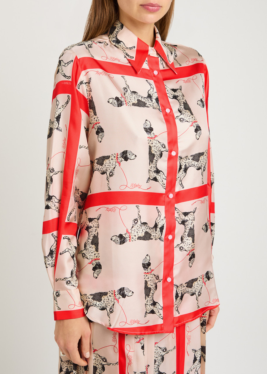 S.s. Daley Ss Daley Pointer Printed Silk Shirt In Neutral