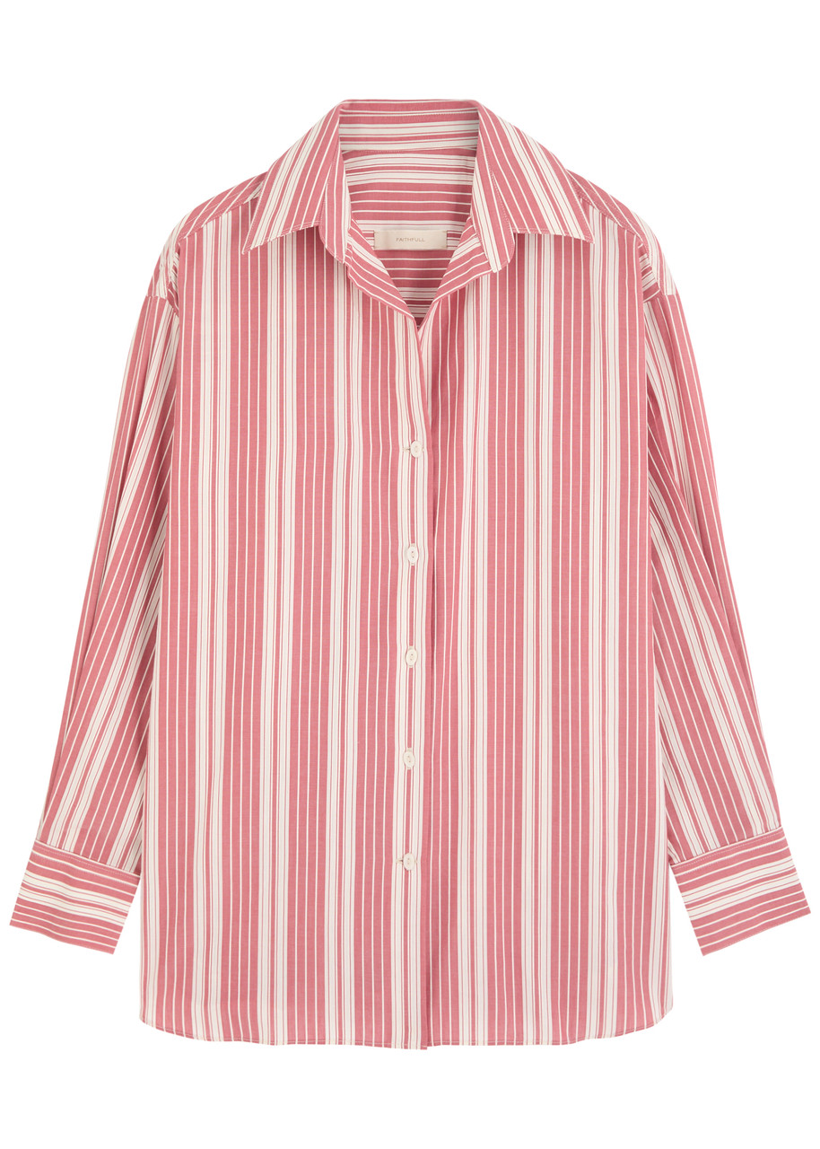 Faithfull The Brand Capri Stripe Cotton Button-up Shirt