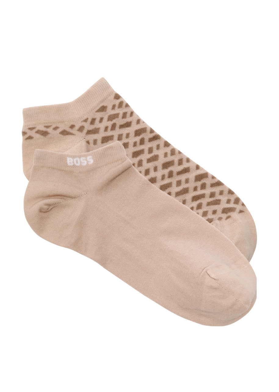 Boss Cotton-blend Trainer Socks - set of two - Beige - S