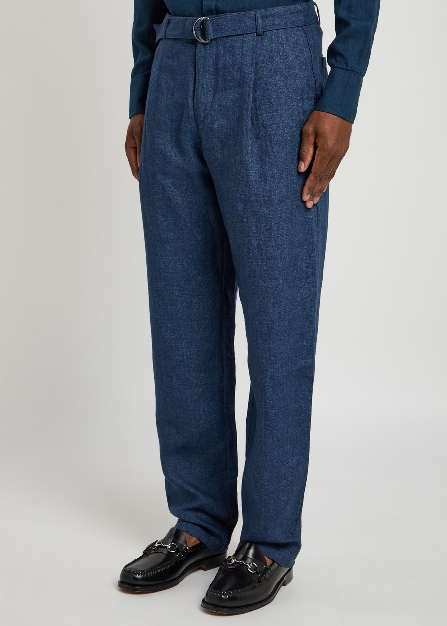 Oliver Spencer Belted Linen Trousers