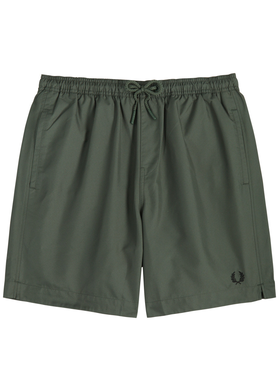 Fred Perry Logo-embroidered Shell Swim Shorts