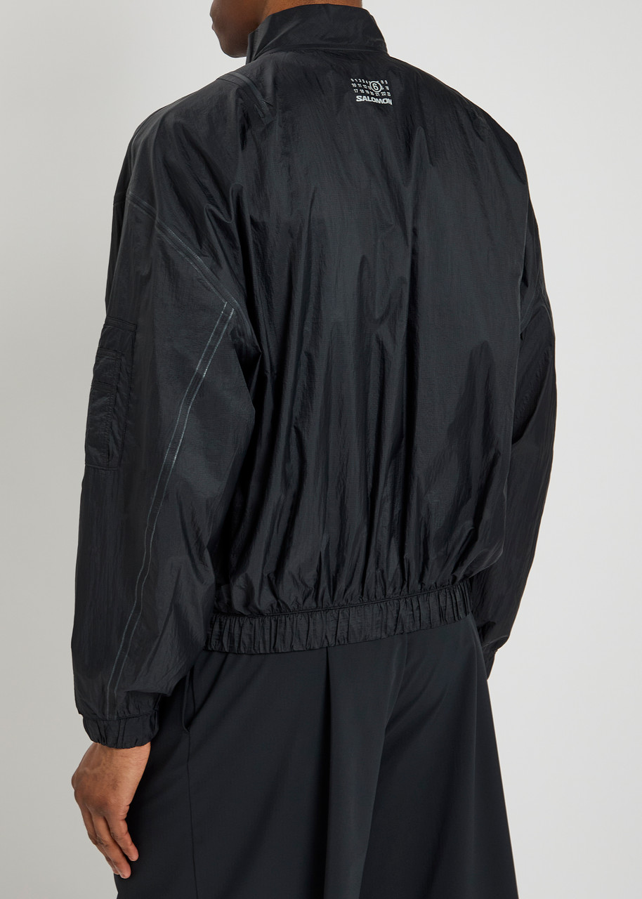  Mm6 X Salomon Reflective Logo-print Shell Bomber - Black - Xl 
