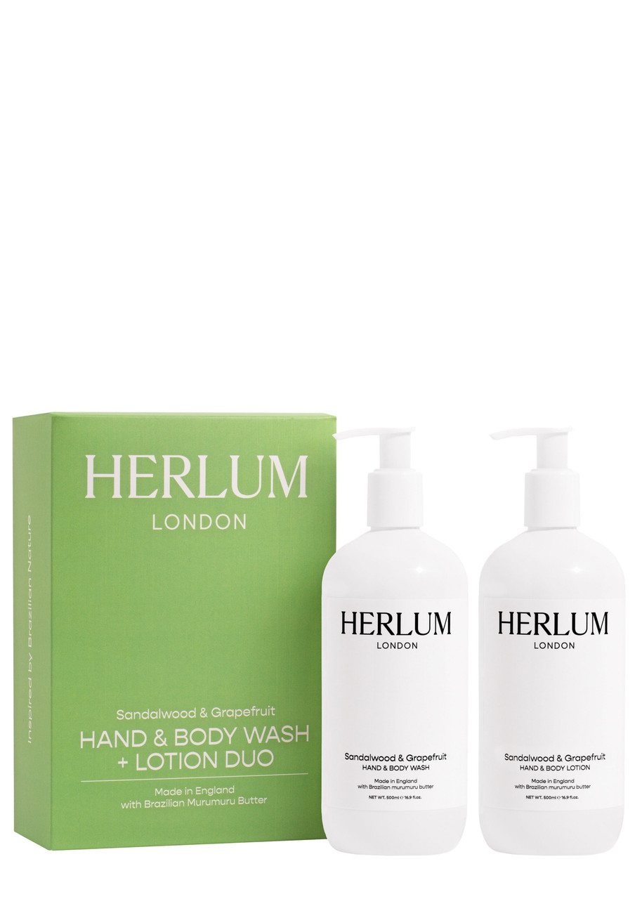 Herlum London Hand & Body Wash and Lotion Duo - Sandalwood & Grapefruit 500ml (worth £63)