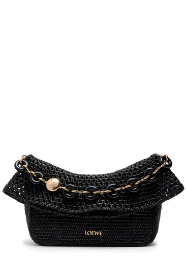 LOEWE X Paula's Ibiza Ola small raffia shoulder bag | Harvey Nichols