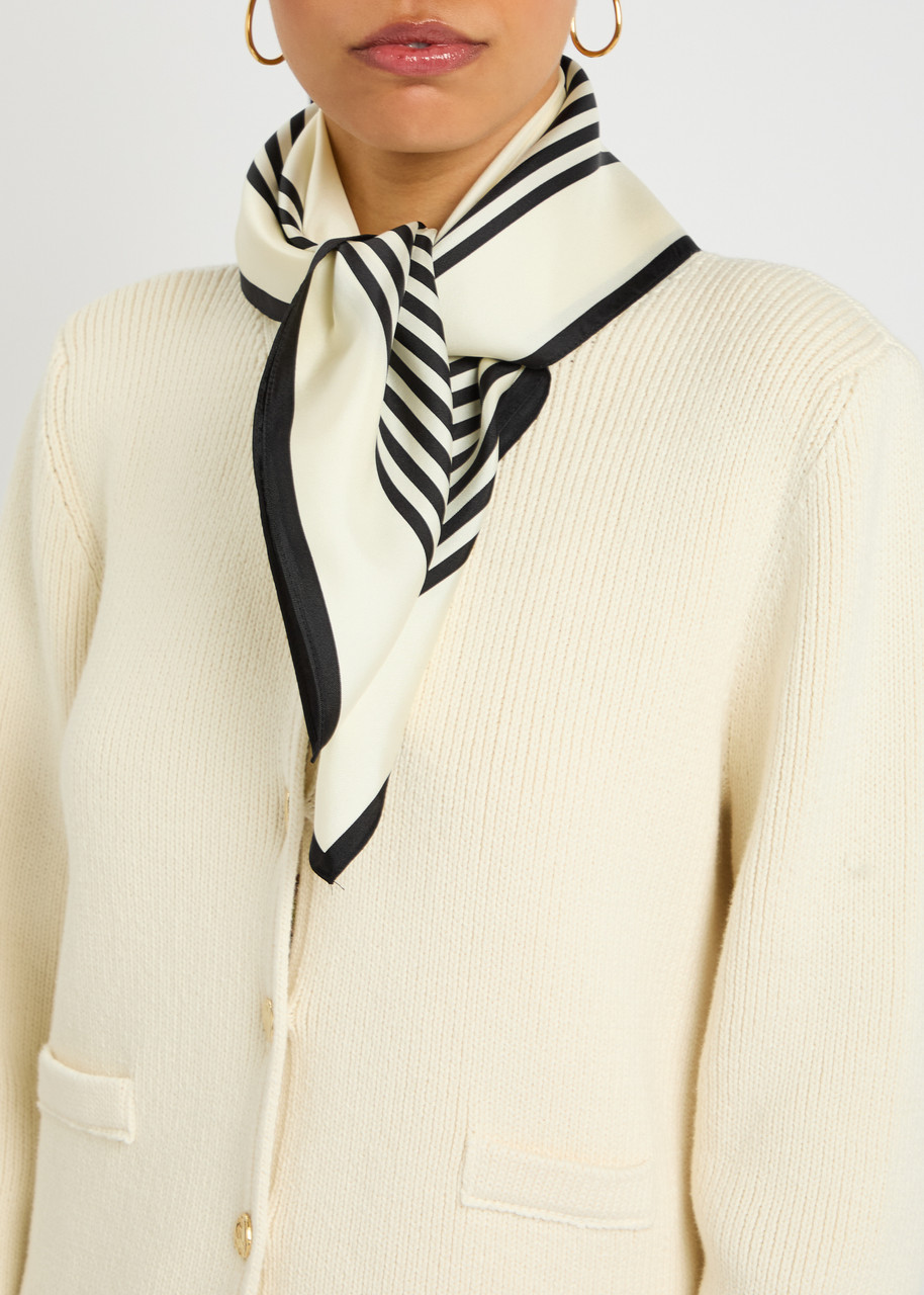 Le Scarf Stripe-print Silk Scarf