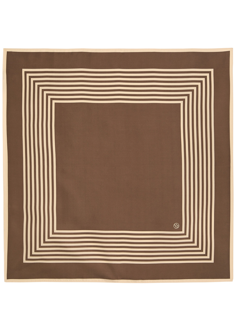 Le Scarf Striped-print Silk Scarf