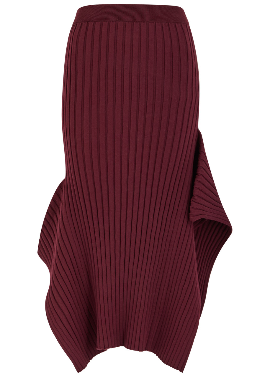 Stella Mccartney Gonna In Cotone Bordeaux Donna In Brown