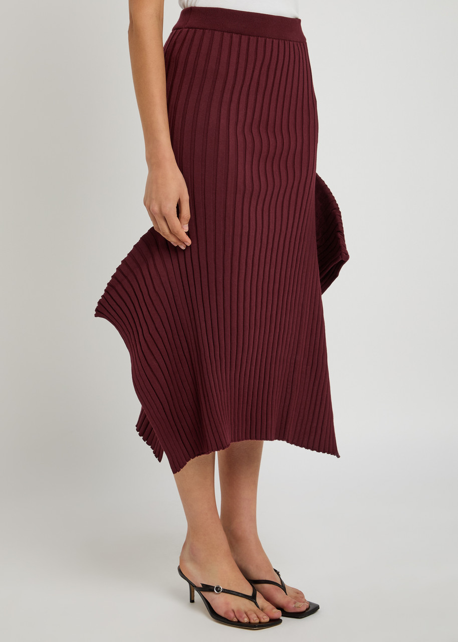 Stella Mccartney Gonna In Cotone Bordeaux Donna In Brown