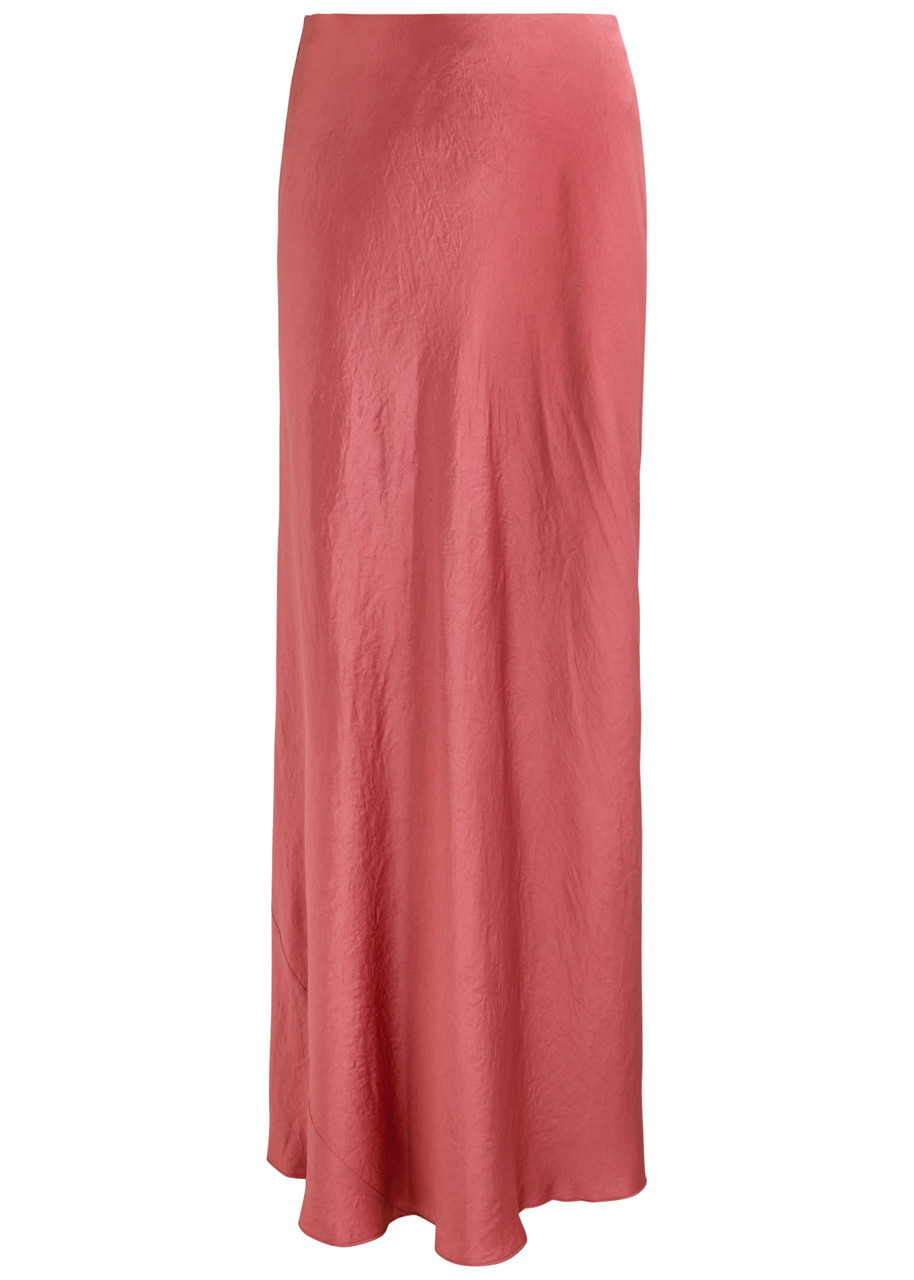 Vince Satin Maxi Skirt - Pink