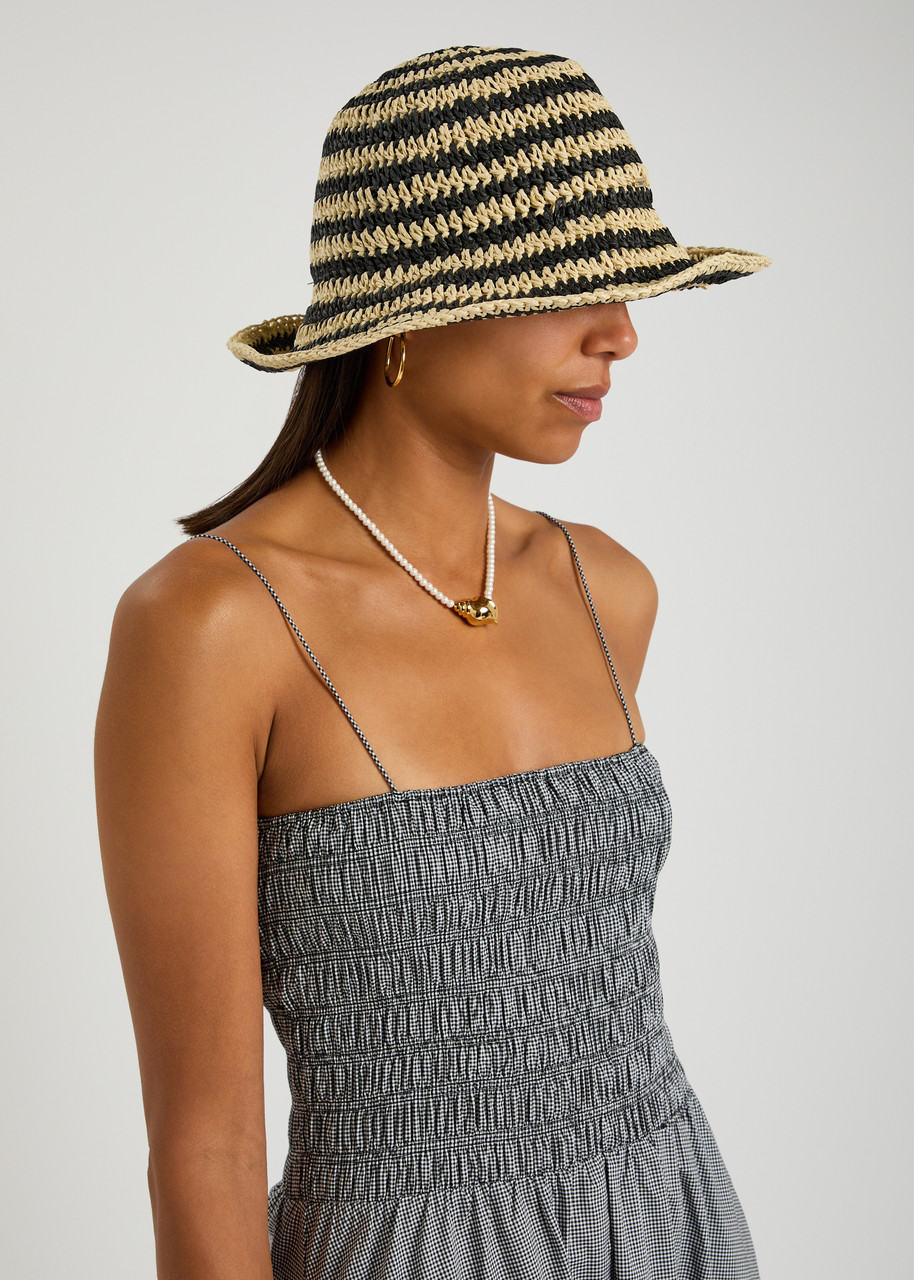 Eugenia Kim Jonah Striped Straw Bucket Hat