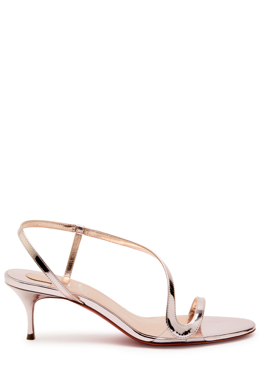 Christian Louboutin Rosalie 55 Metallic Specchio-leather Sandals