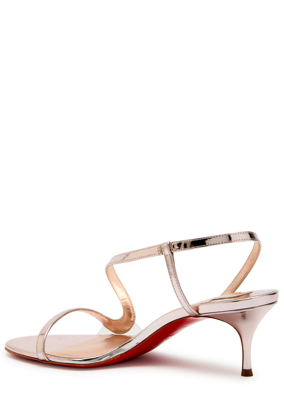 Christian Louboutin Rosalie 55 Metallic Specchio-leather Sandals