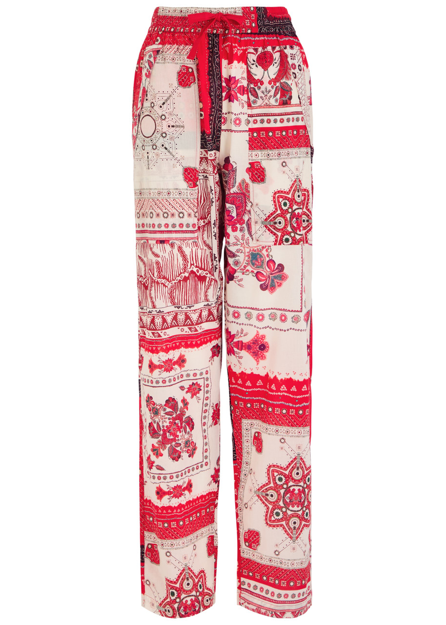 Isabel Marant étoile Fedora Cotton Trousers - Red - 38 (UK8 / S)
