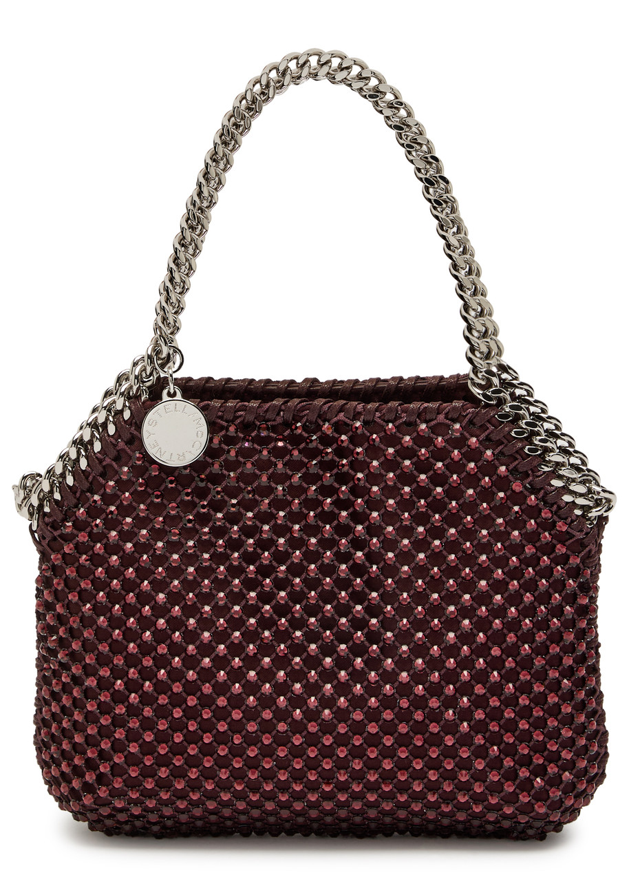 Stella Mccartney Crystal-embellished Mesh Top Handle Bag