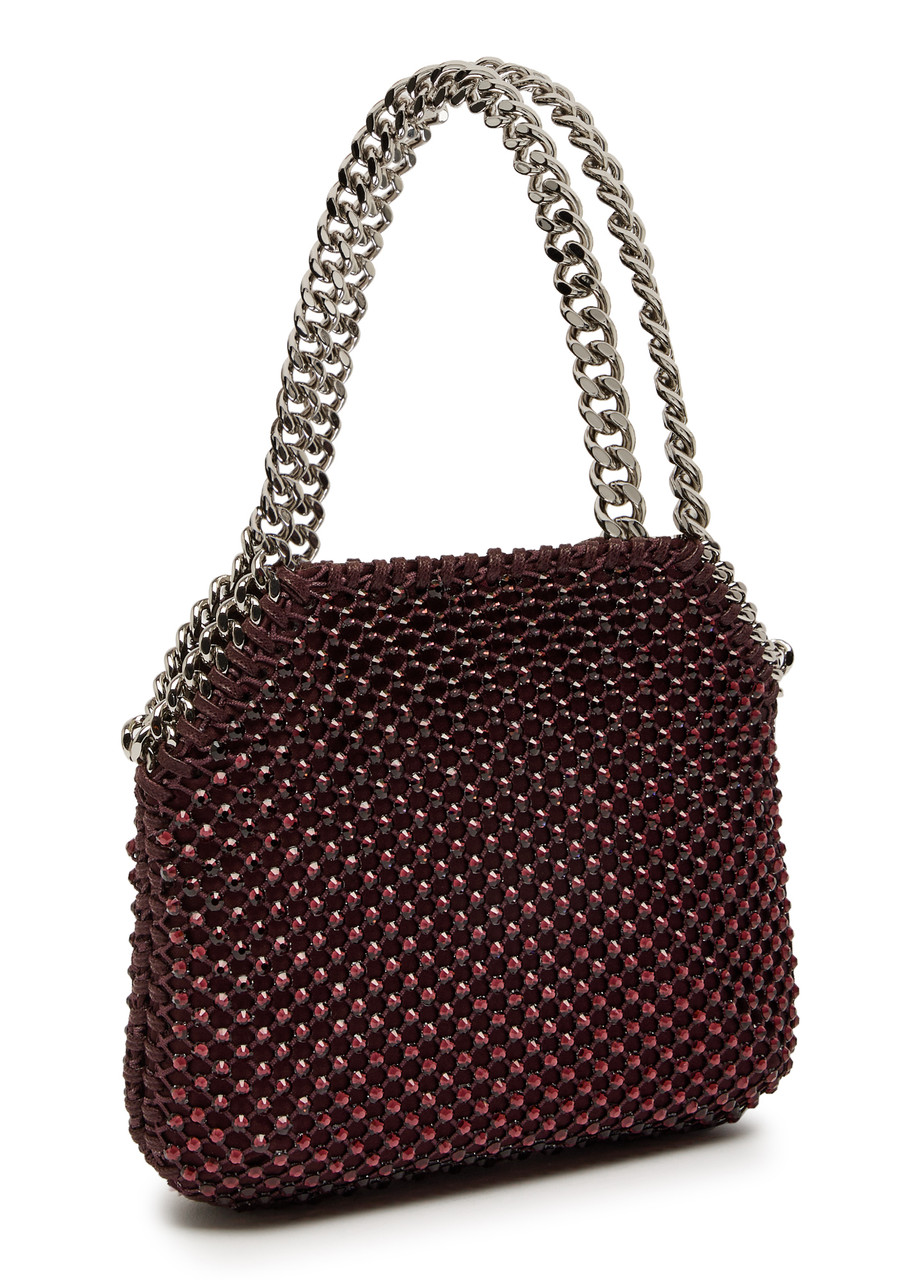 Stella Mccartney Crystal-embellished Mesh Top Handle Bag