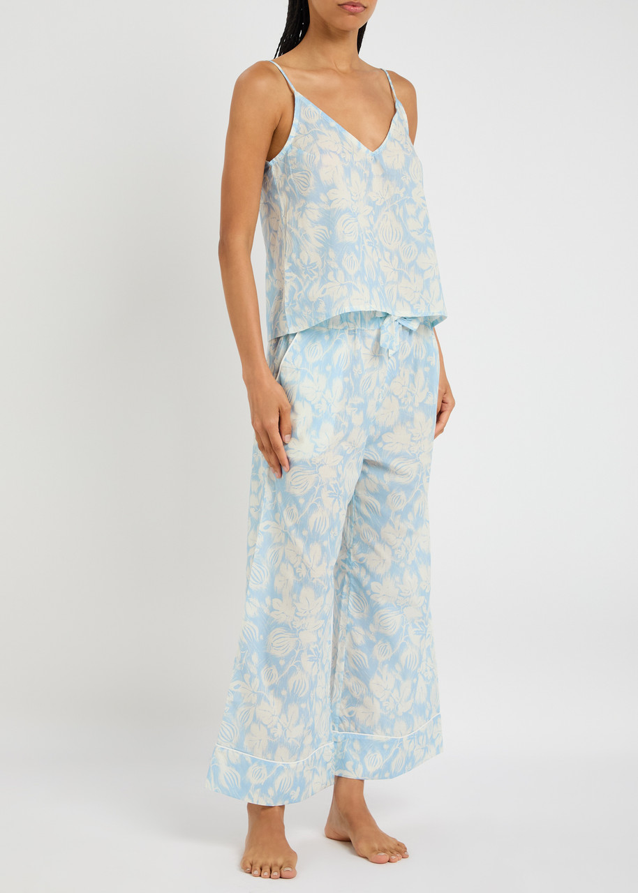 Desmond & Dempsey Alma Fig Printed Cotton Pyjama Set