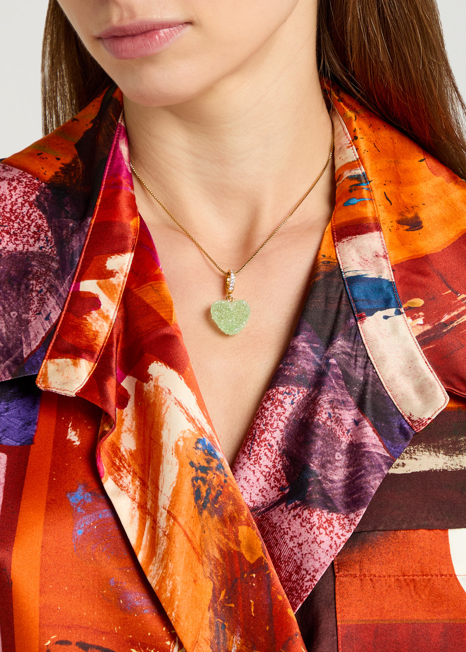 Crystal Haze Jelly Heart 18kt Gold-plated Necklace