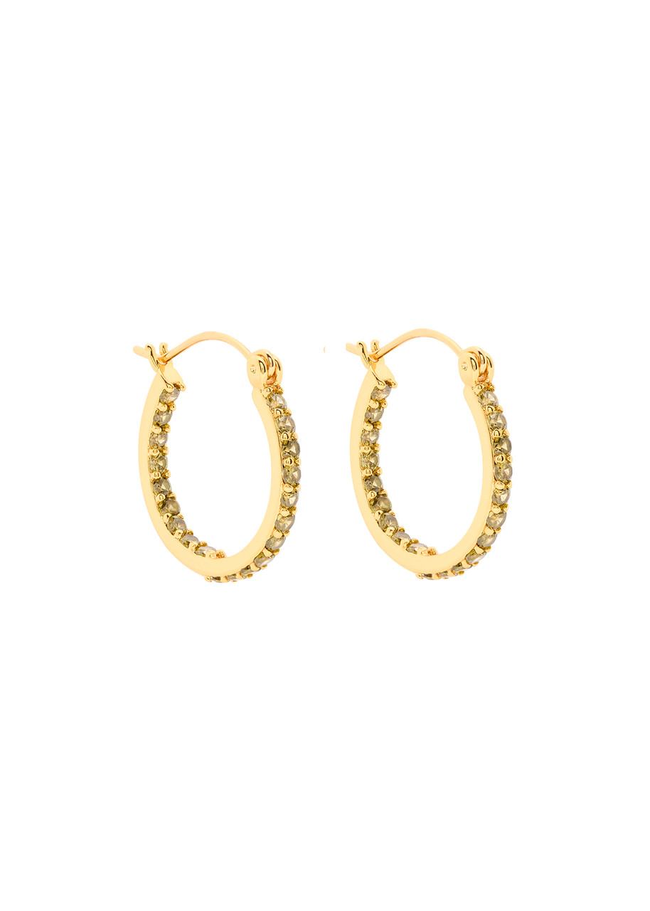 Crystal Haze Mini Serena 18kt Gold-plated Hoop Earrings