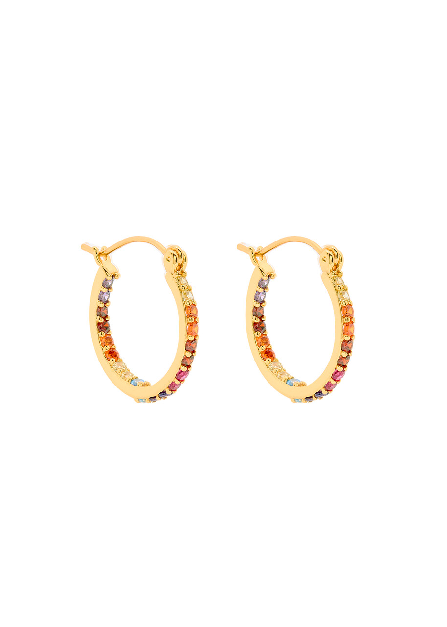 Crystal Haze Mini Serena 18kt Gold-plated Hoop Earrings