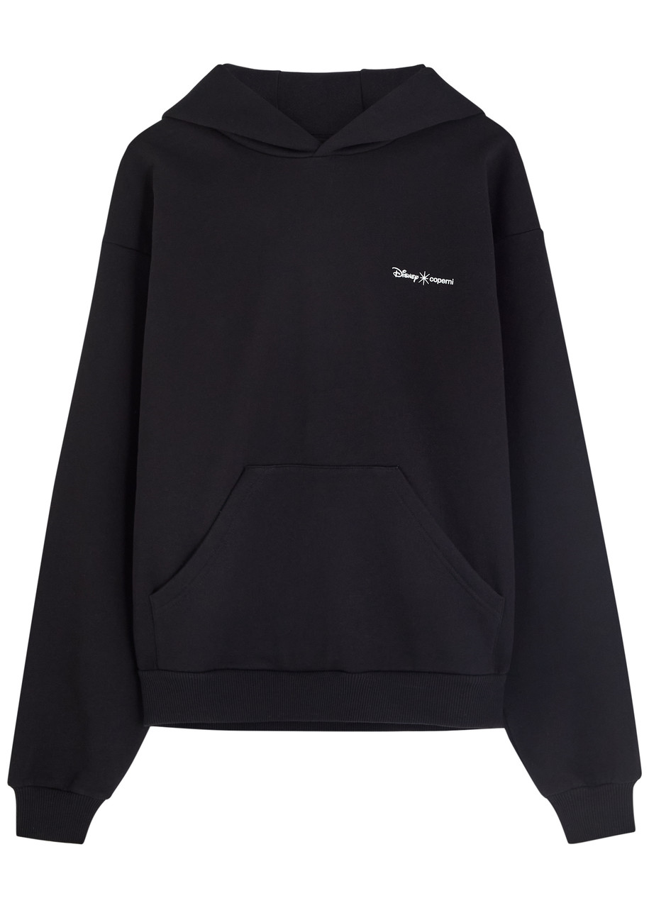 Coperni Maleficent Hooded Cotton Sweatshirt With Kangaroo Pocket