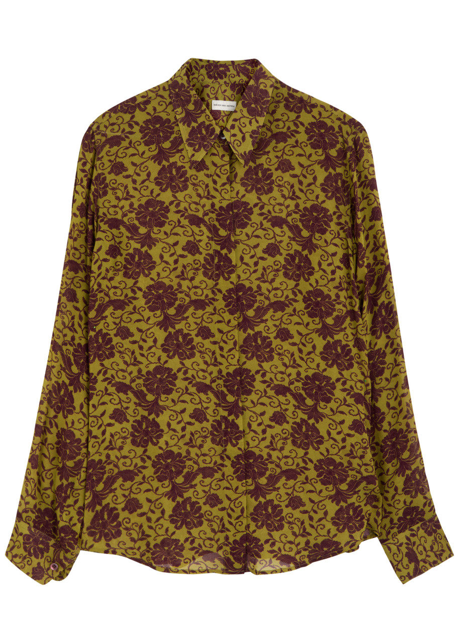 Dries Van Noten Chowy Floral-print Georgette Shirt