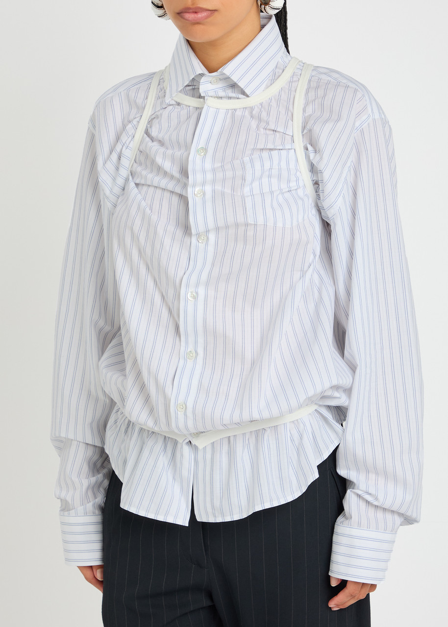 Maison Margiela Striped Long-sleeved Shirt Buttoned Cuffs